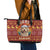 Havanese Best Dog Mom Christmas Leather Tote Bag Xmas Holiday Patterns - Wonder Print Shop