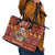 Havanese Best Dog Mom Christmas Leather Tote Bag Xmas Holiday Patterns - Wonder Print Shop