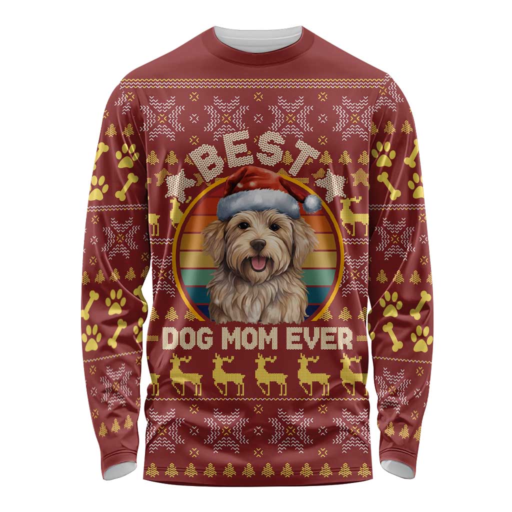 Havanese Best Dog Mom Christmas Long Sleeve Shirt Xmas Holiday Patterns - Wonder Print Shop