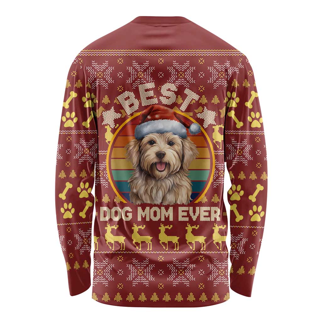 Havanese Best Dog Mom Christmas Long Sleeve Shirt Xmas Holiday Patterns - Wonder Print Shop