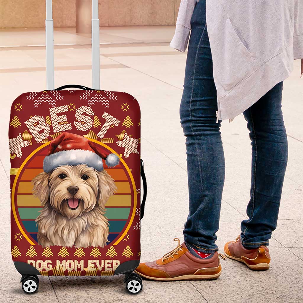 Havanese Best Dog Mom Christmas Luggage Cover Xmas Holiday Patterns - Wonder Print Shop