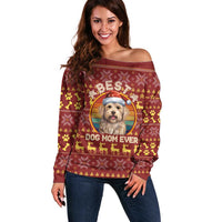 Havanese Best Dog Mom Christmas Off Shoulder Sweater Xmas Holiday Patterns - Wonder Print Shop