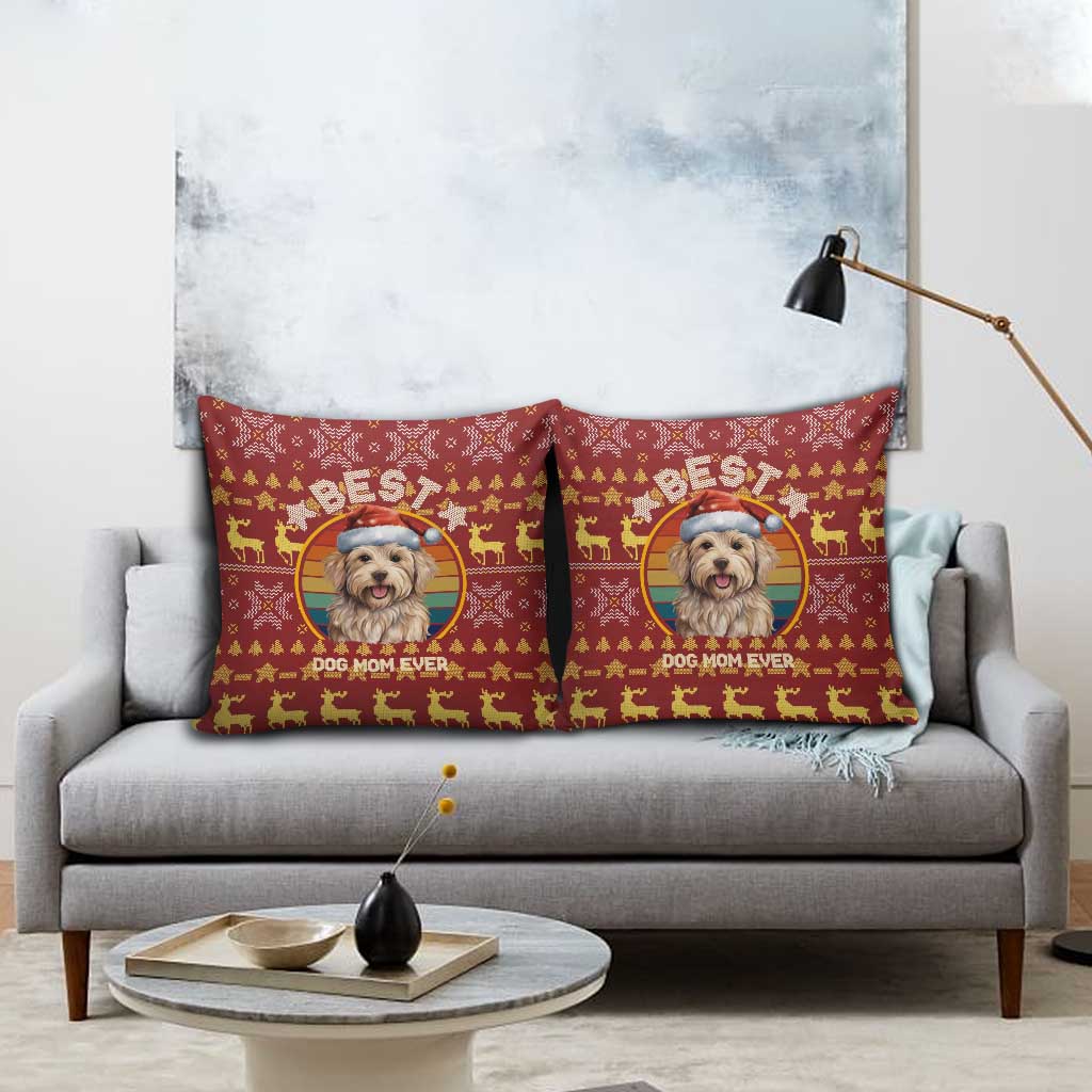 Havanese Best Dog Mom Christmas Pillow Cover Xmas Holiday Patterns - Wonder Print Shop