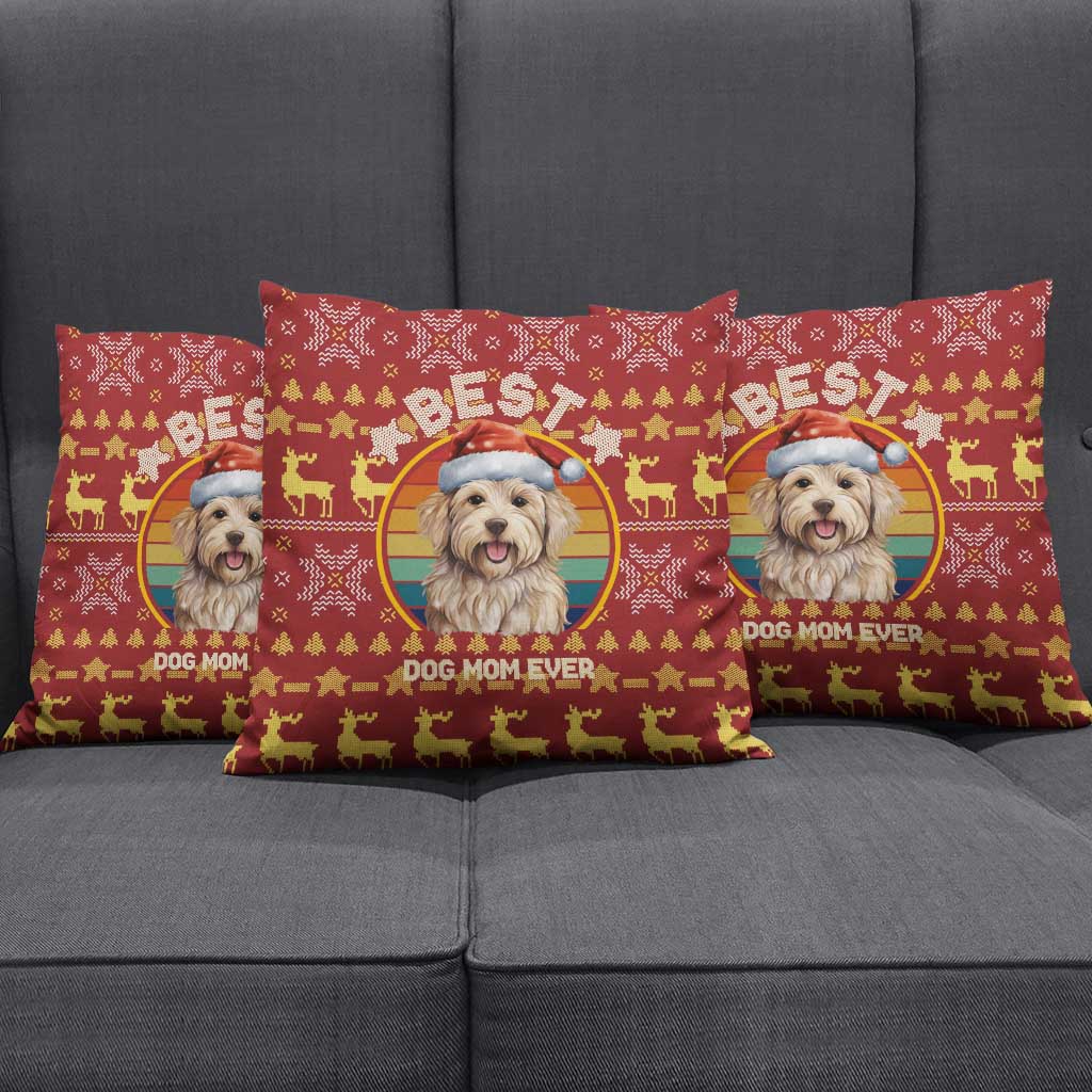 Havanese Best Dog Mom Christmas Pillow Cover Xmas Holiday Patterns - Wonder Print Shop