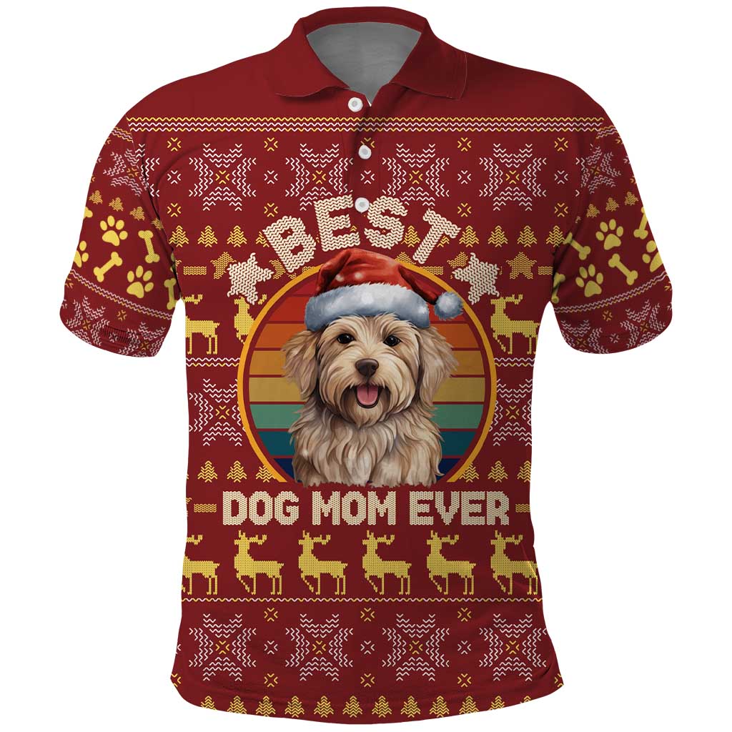 Havanese Best Dog Mom Christmas Polo Shirt Xmas Holiday Patterns - Wonder Print Shop