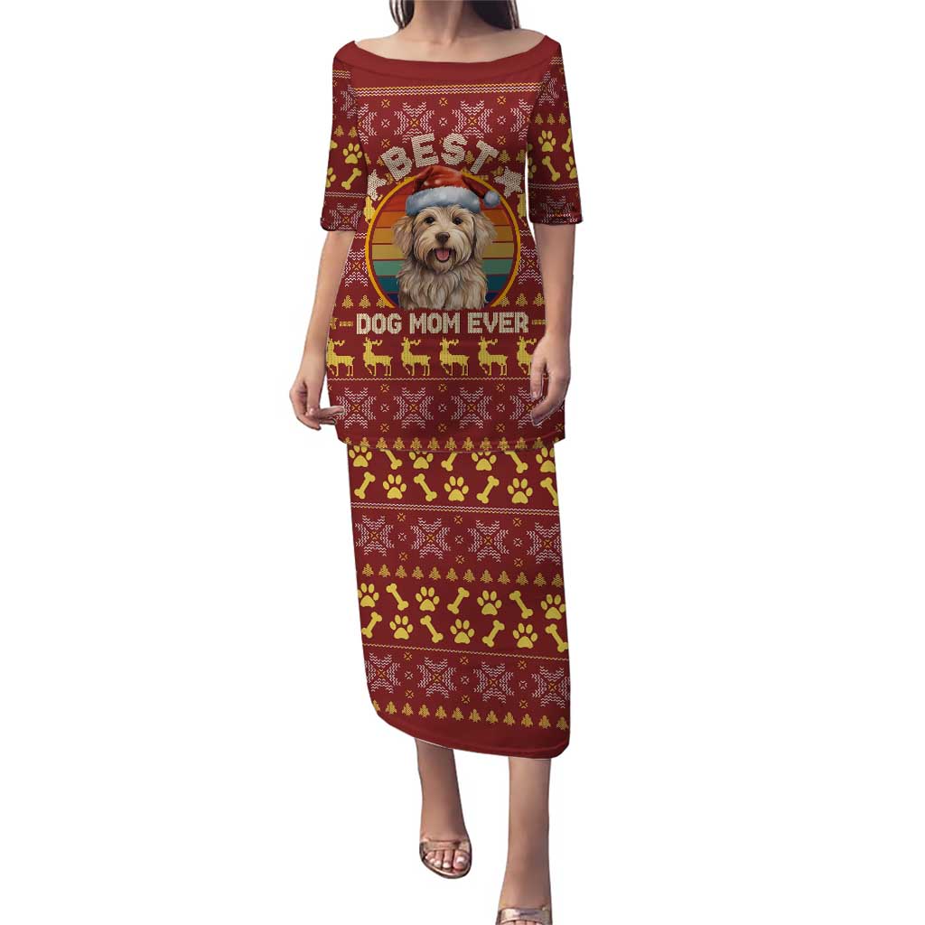 Havanese Best Dog Mom Christmas Puletasi Xmas Holiday Patterns - Wonder Print Shop
