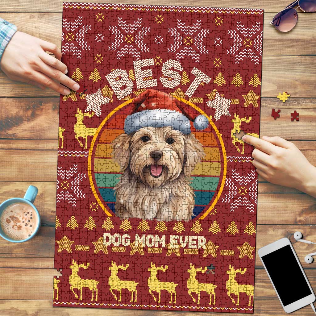 Havanese Best Dog Mom Christmas Puzzle Xmas Holiday Patterns - Wonder Print Shop