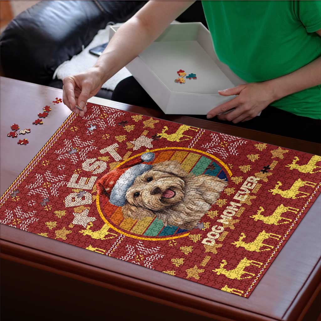 Havanese Best Dog Mom Christmas Puzzle Xmas Holiday Patterns - Wonder Print Shop