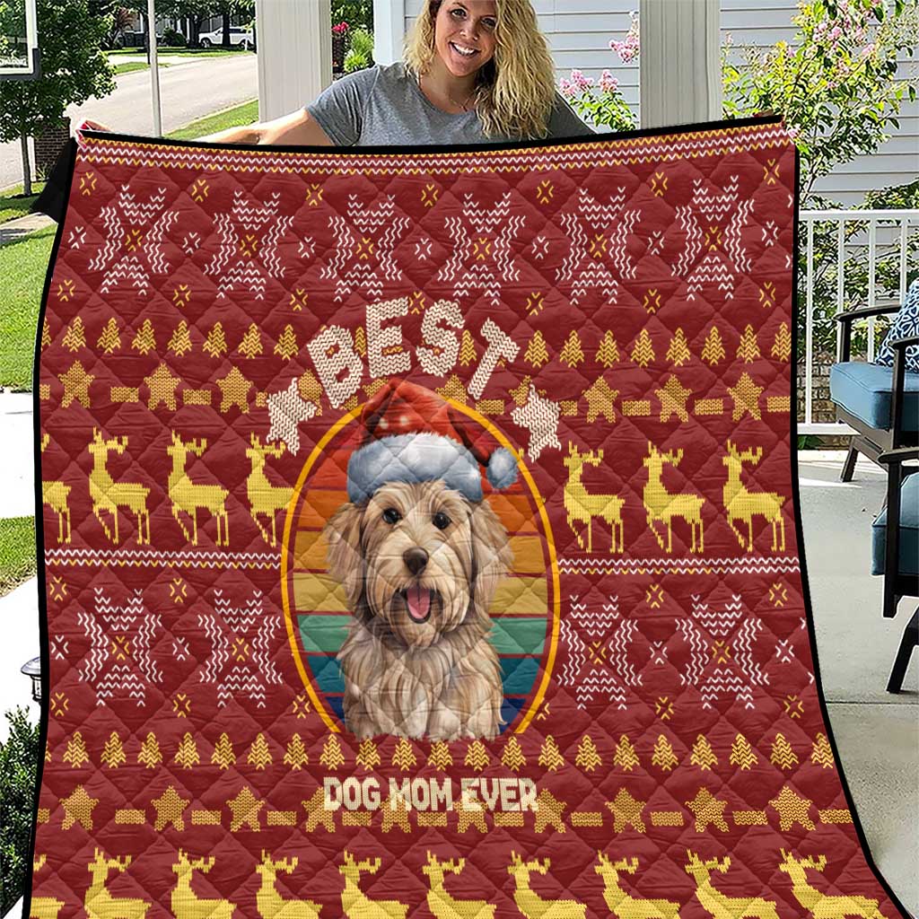 Havanese Best Dog Mom Christmas Quilt Xmas Holiday Patterns - Wonder Print Shop