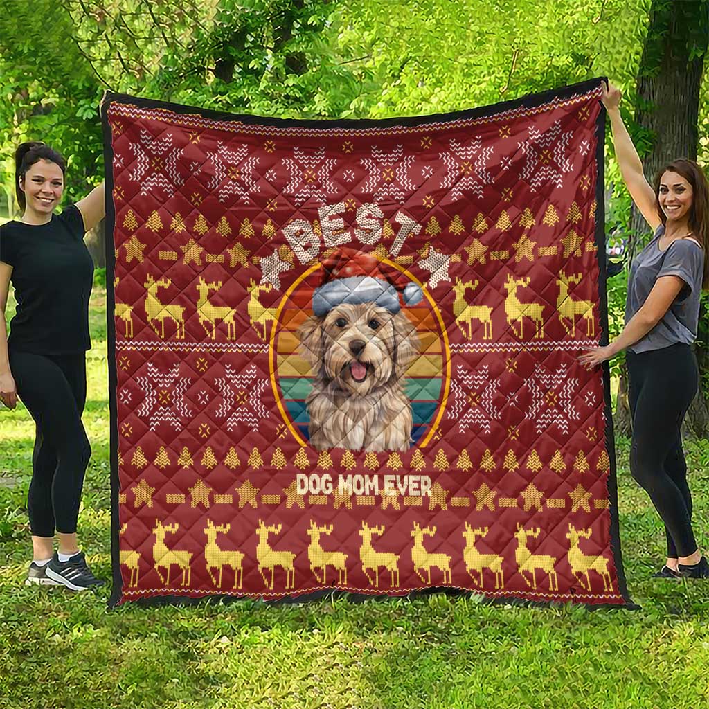 Havanese Best Dog Mom Christmas Quilt Xmas Holiday Patterns - Wonder Print Shop