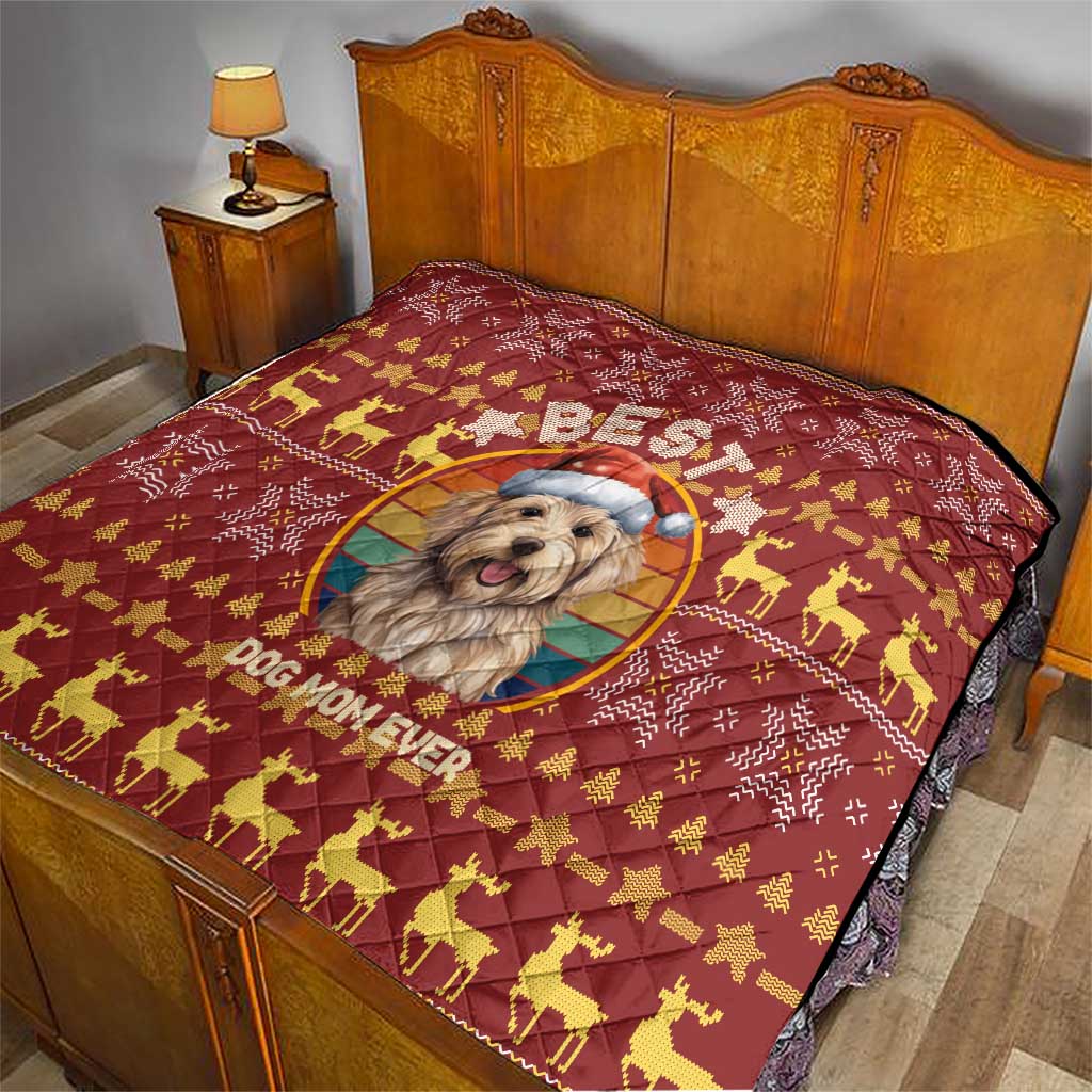 Havanese Best Dog Mom Christmas Quilt Xmas Holiday Patterns - Wonder Print Shop