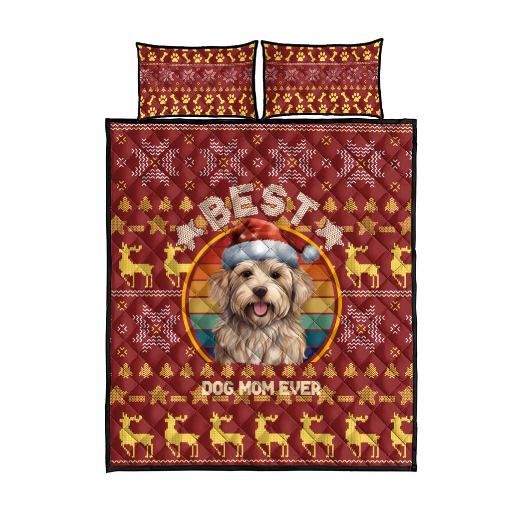 Havanese Best Dog Mom Christmas Quilt Bed Set Xmas Holiday Patterns - Wonder Print Shop