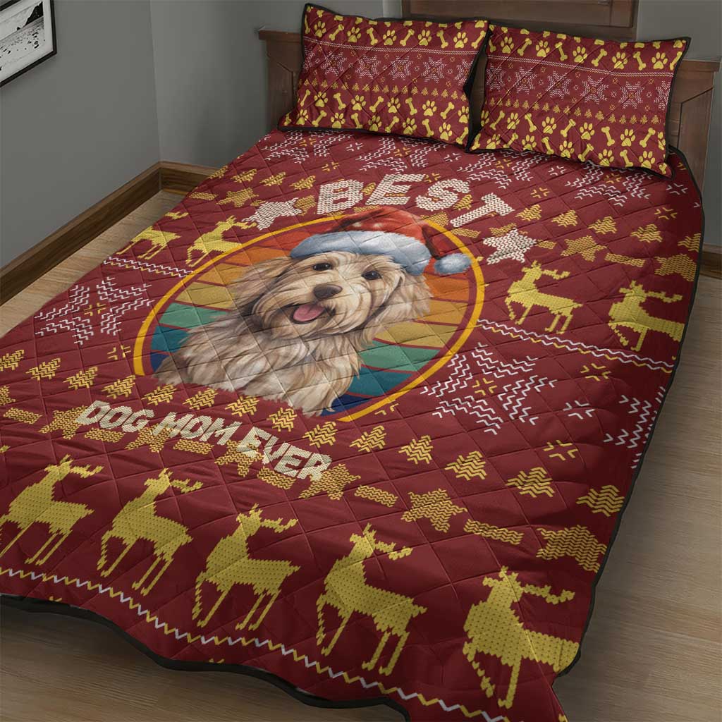 Havanese Best Dog Mom Christmas Quilt Bed Set Xmas Holiday Patterns - Wonder Print Shop