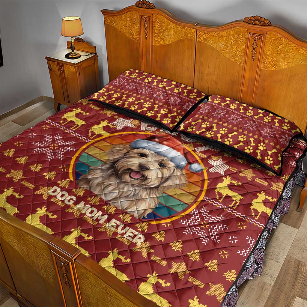 Havanese Best Dog Mom Christmas Quilt Bed Set Xmas Holiday Patterns - Wonder Print Shop