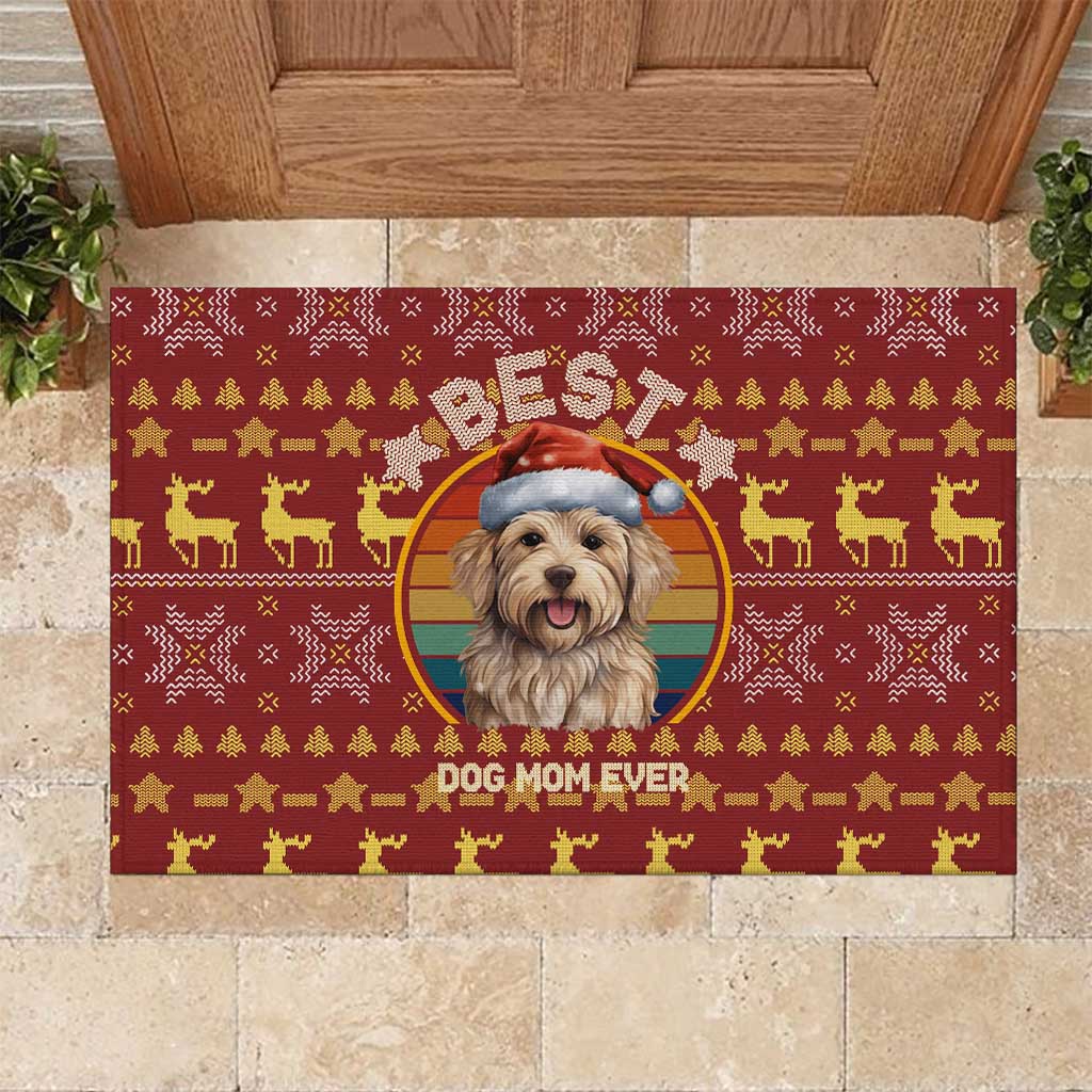 Havanese Best Dog Mom Christmas Rubber Doormat Xmas Holiday Patterns - Wonder Print Shop
