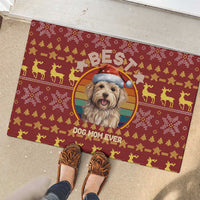 Havanese Best Dog Mom Christmas Rubber Doormat Xmas Holiday Patterns - Wonder Print Shop