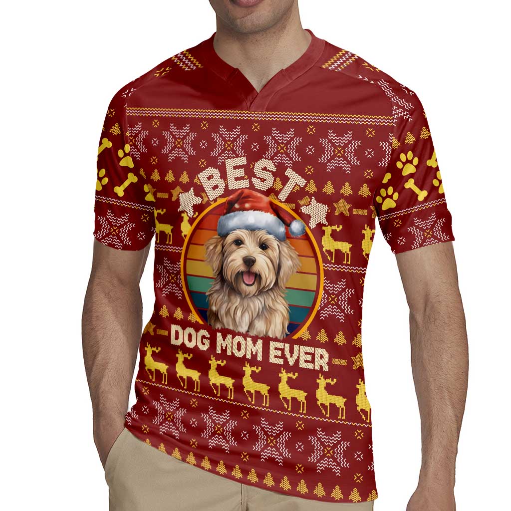 Havanese Best Dog Mom Christmas Rugby Jersey Xmas Holiday Patterns - Wonder Print Shop