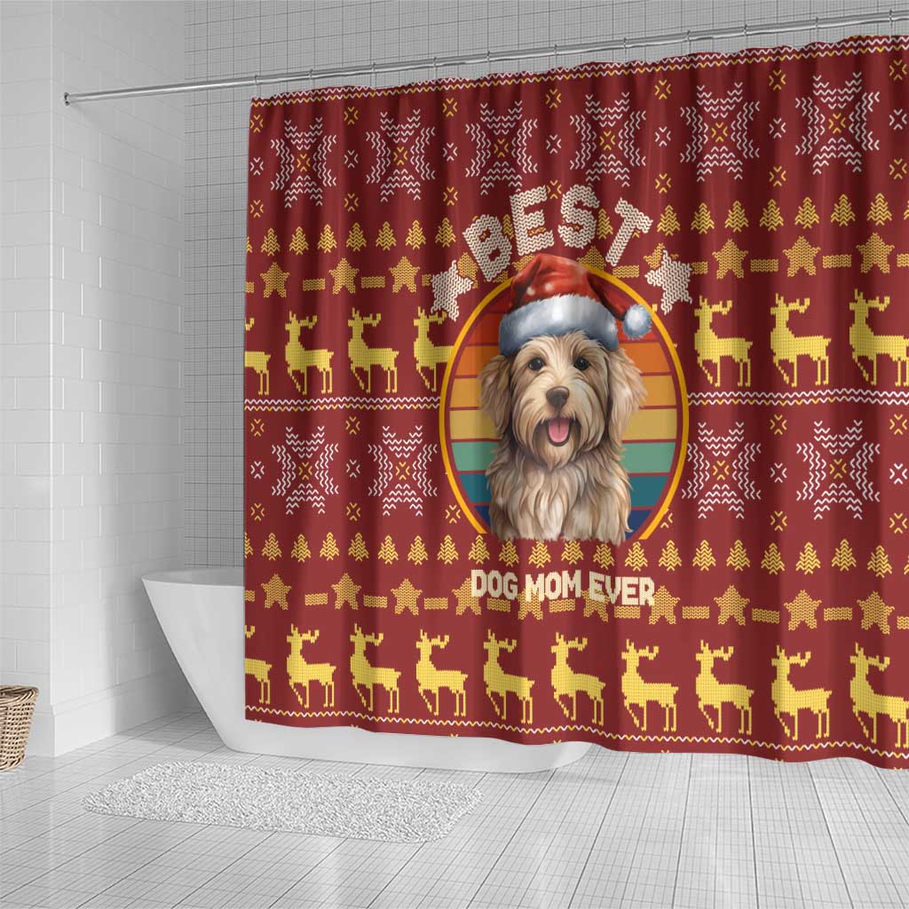 Havanese Best Dog Mom Christmas Shower Curtain Xmas Holiday Patterns - Wonder Print Shop