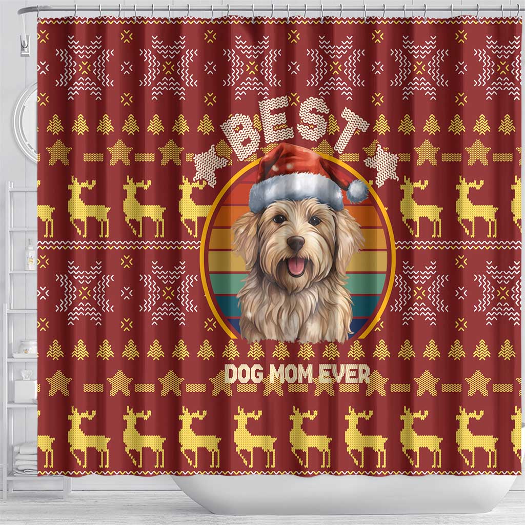 Havanese Best Dog Mom Christmas Shower Curtain Xmas Holiday Patterns - Wonder Print Shop