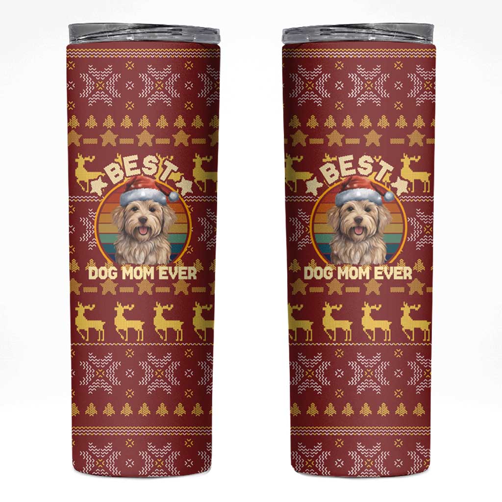Havanese Best Dog Mom Christmas Skinny Tumbler Xmas Holiday Patterns - Wonder Print Shop