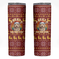 Havanese Best Dog Mom Christmas Skinny Tumbler Xmas Holiday Patterns - Wonder Print Shop