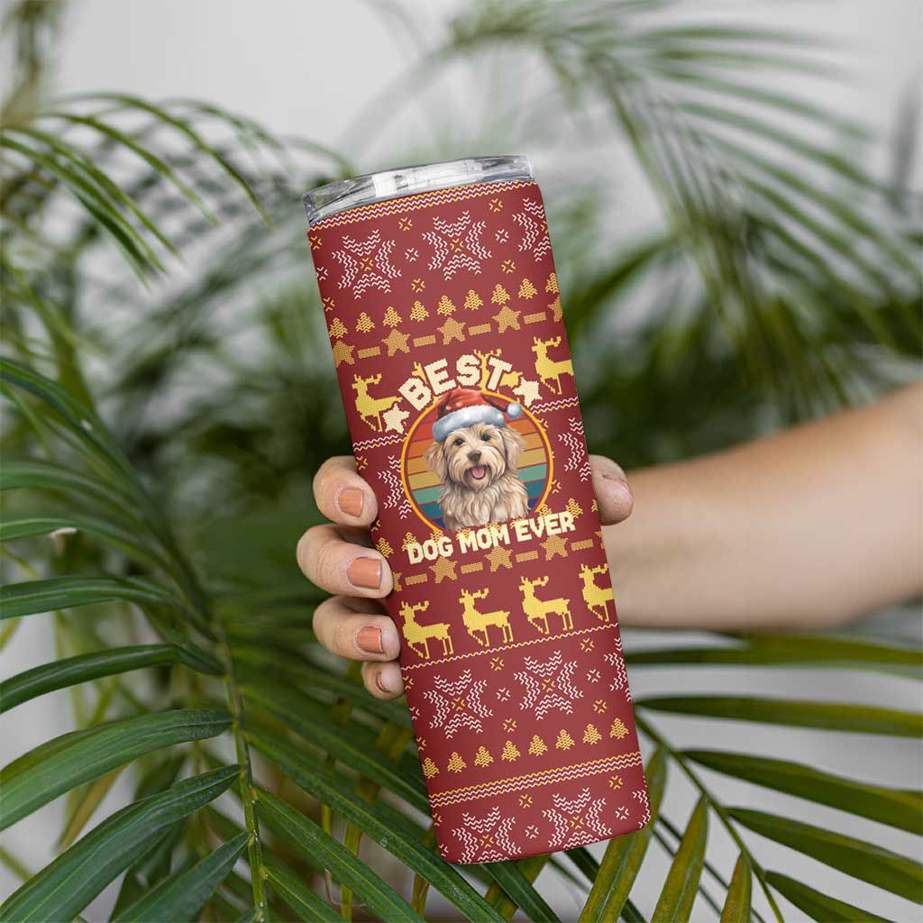 Havanese Best Dog Mom Christmas Skinny Tumbler Xmas Holiday Patterns - Wonder Print Shop