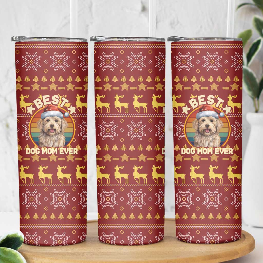 Havanese Best Dog Mom Christmas Skinny Tumbler Xmas Holiday Patterns - Wonder Print Shop