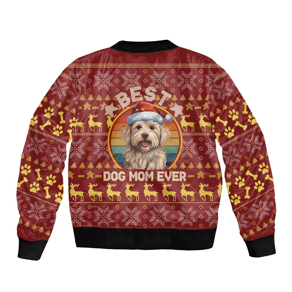 Havanese Best Dog Mom Christmas Sleeve Zip Bomber Jacket Xmas Holiday Patterns - Wonder Print Shop