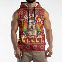 Havanese Best Dog Mom Christmas Sleeveless Hoodie Xmas Holiday Patterns - Wonder Print Shop