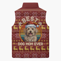 Havanese Best Dog Mom Christmas Sleeveless Puffer Jacket Xmas Holiday Patterns - Wonder Print Shop