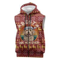 Havanese Best Dog Mom Christmas Sleeveless Zip Hoodie Xmas Holiday Patterns - Wonder Print Shop