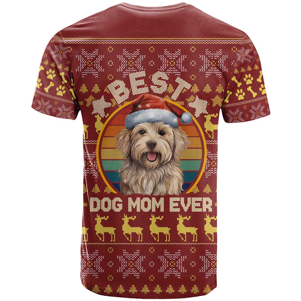 Havanese Best Dog Mom Christmas T Shirt Xmas Holiday Patterns - Wonder Print Shop