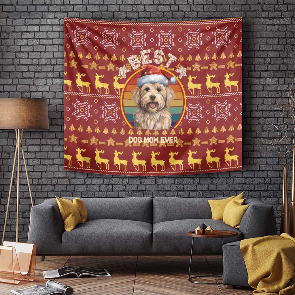 Havanese Best Dog Mom Christmas Tapestry Xmas Holiday Patterns - Wonder Print Shop