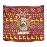 Havanese Best Dog Mom Christmas Tapestry Xmas Holiday Patterns - Wonder Print Shop