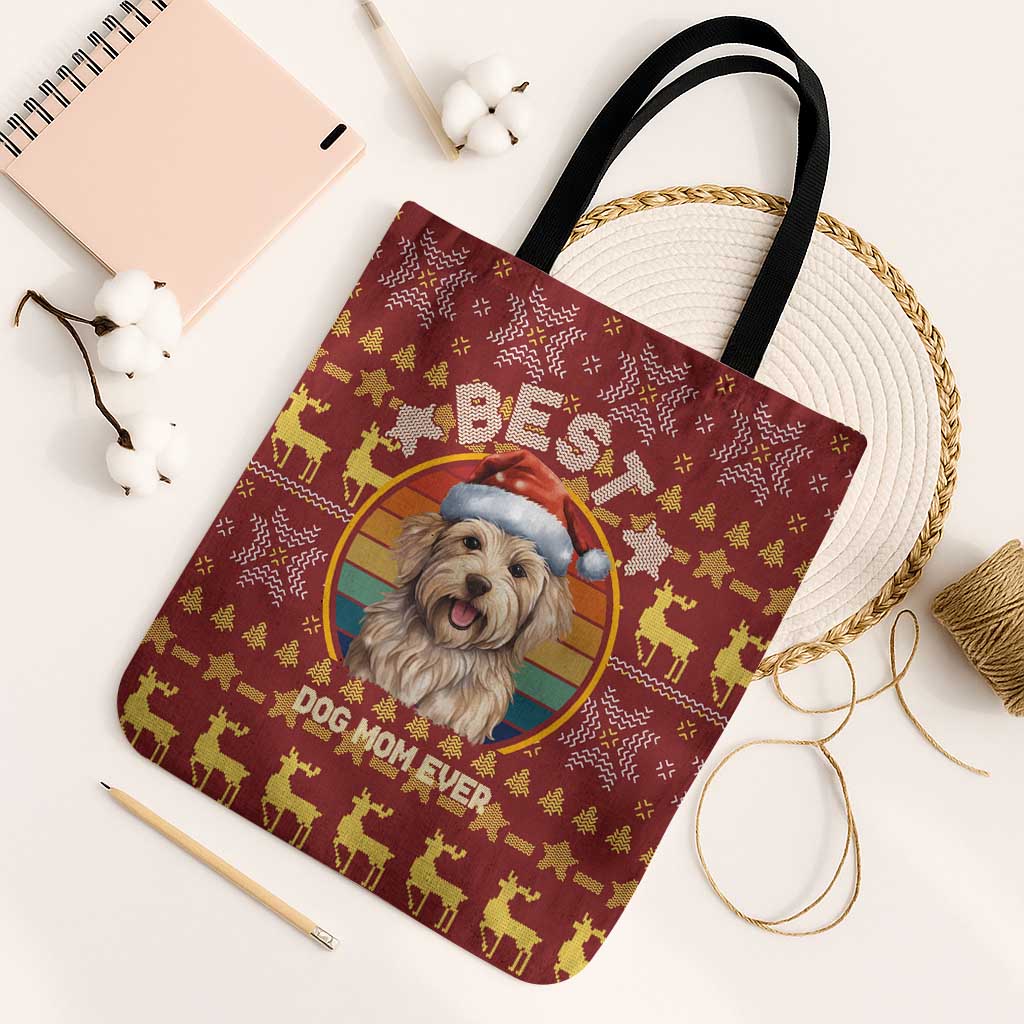 Havanese Best Dog Mom Christmas Tote Bag Xmas Holiday Patterns - Wonder Print Shop