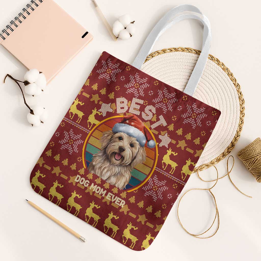 Havanese Best Dog Mom Christmas Tote Bag Xmas Holiday Patterns - Wonder Print Shop