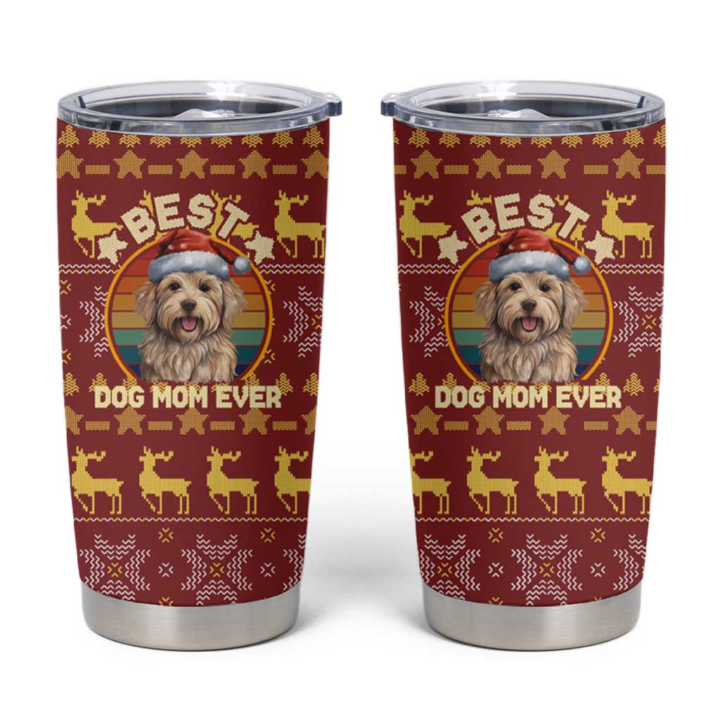 Havanese Best Dog Mom Christmas Tumbler Cup Xmas Holiday Patterns - Wonder Print Shop