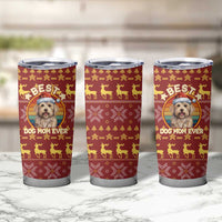 Havanese Best Dog Mom Christmas Tumbler Cup Xmas Holiday Patterns - Wonder Print Shop