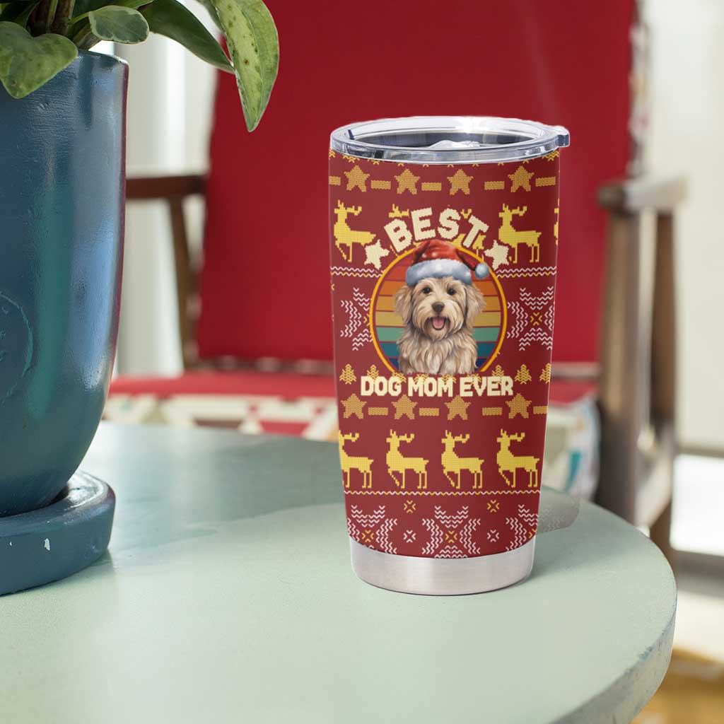 Havanese Best Dog Mom Christmas Tumbler Cup Xmas Holiday Patterns - Wonder Print Shop