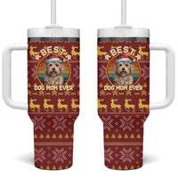 Havanese Best Dog Mom Christmas Tumbler With Handle Xmas Holiday Patterns - Wonder Print Shop