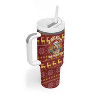 Havanese Best Dog Mom Christmas Tumbler With Handle Xmas Holiday Patterns - Wonder Print Shop