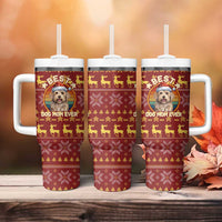 Havanese Best Dog Mom Christmas Tumbler With Handle Xmas Holiday Patterns - Wonder Print Shop