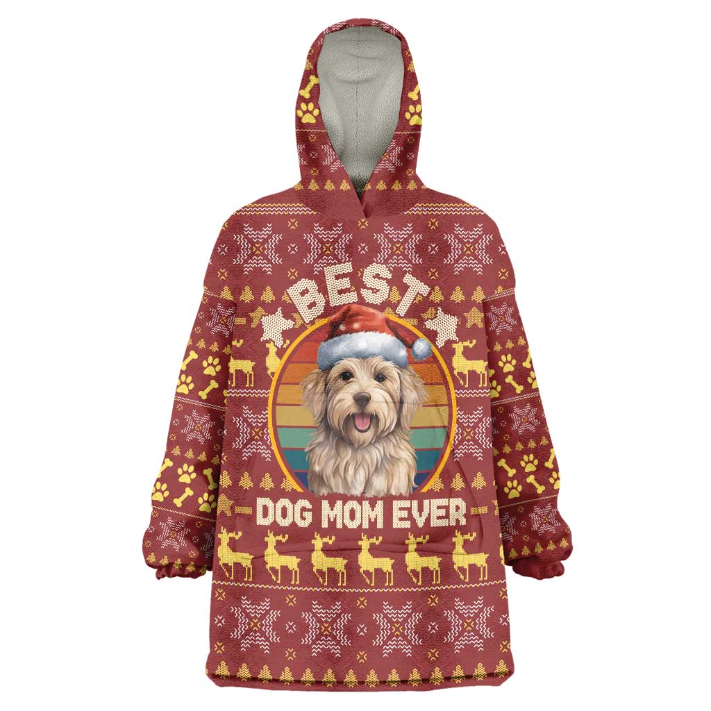 Havanese Best Dog Mom Christmas Wearable Blanket Hoodie Xmas Holiday Patterns - Wonder Print Shop