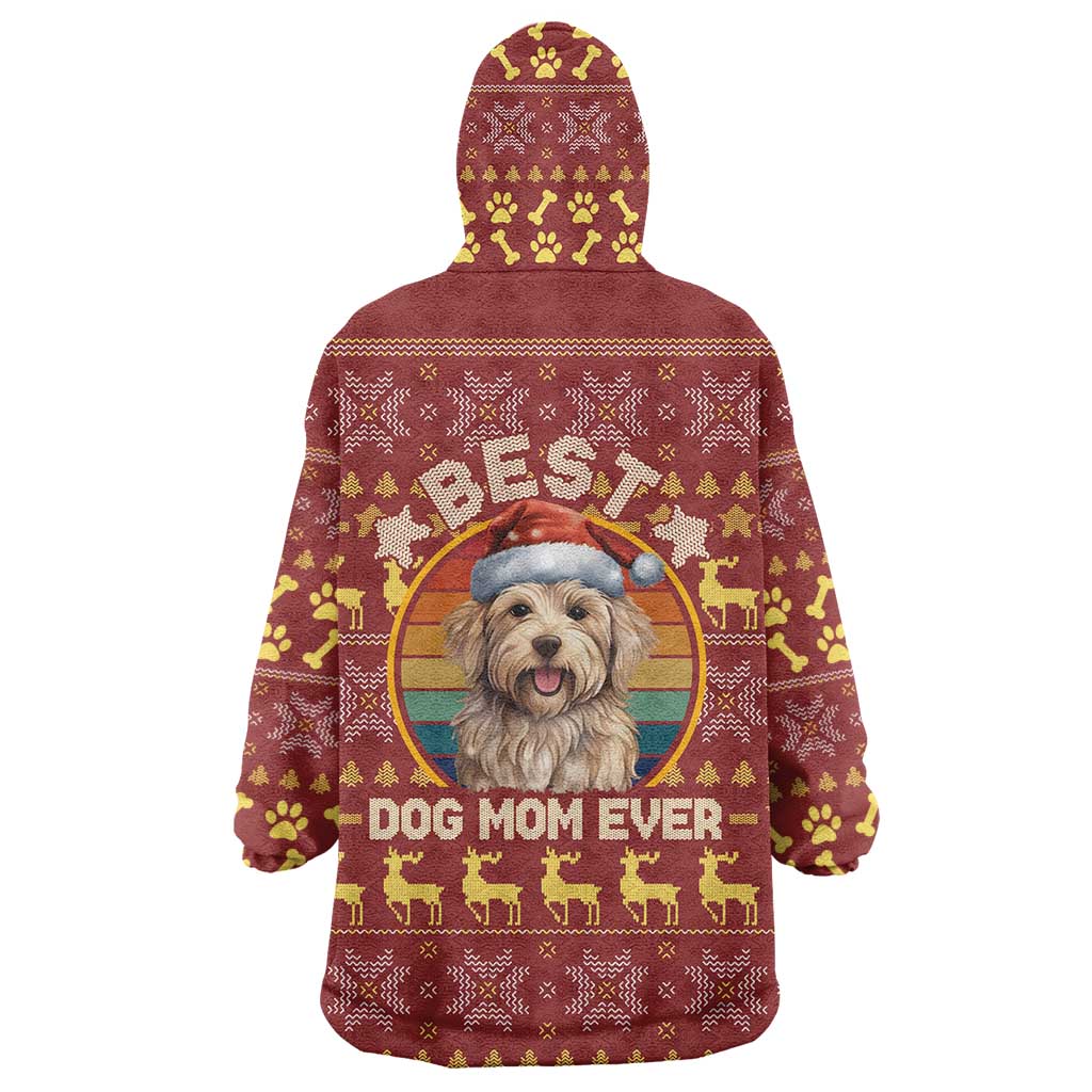 Havanese Best Dog Mom Christmas Wearable Blanket Hoodie Xmas Holiday Patterns - Wonder Print Shop