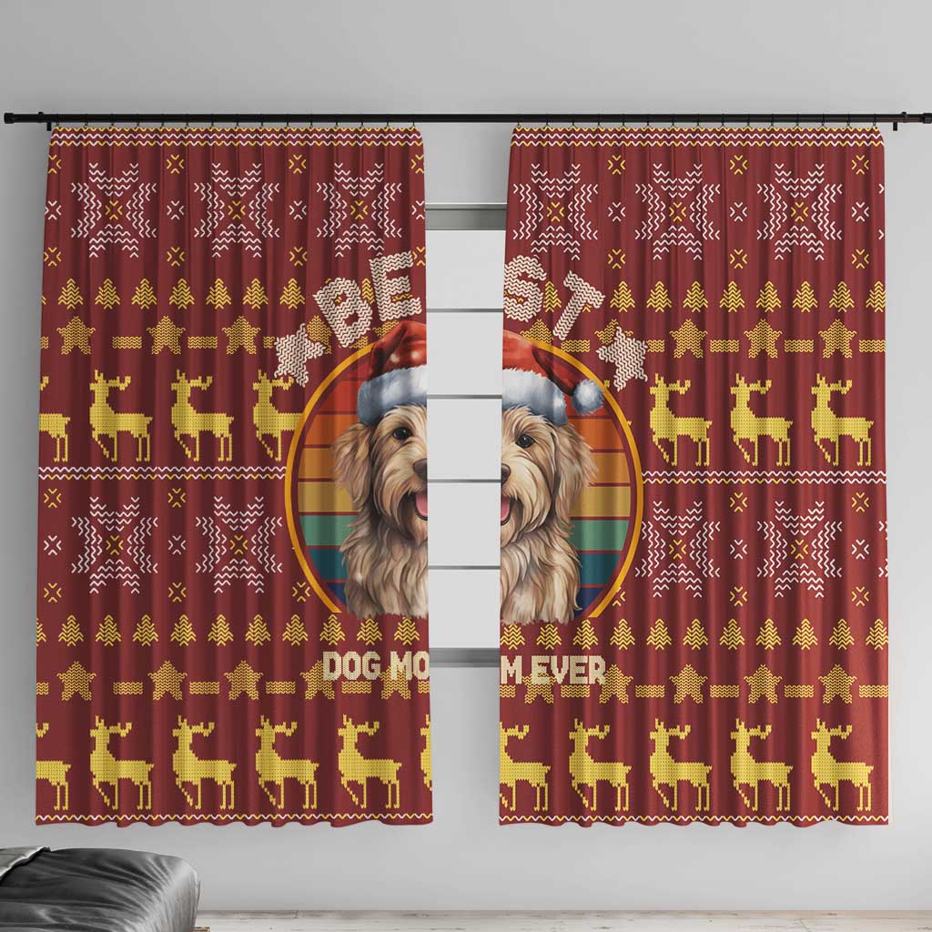 Havanese Best Dog Mom Christmas Window Curtain Xmas Holiday Patterns - Wonder Print Shop