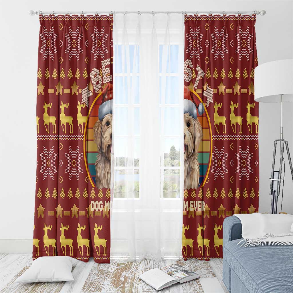 Havanese Best Dog Mom Christmas Window Curtain Xmas Holiday Patterns - Wonder Print Shop