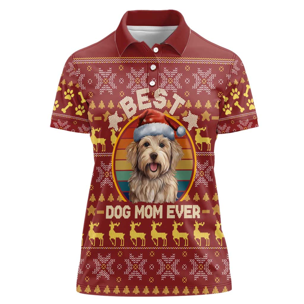Havanese Best Dog Mom Christmas Women Polo Shirt Xmas Holiday Patterns - Wonder Print Shop