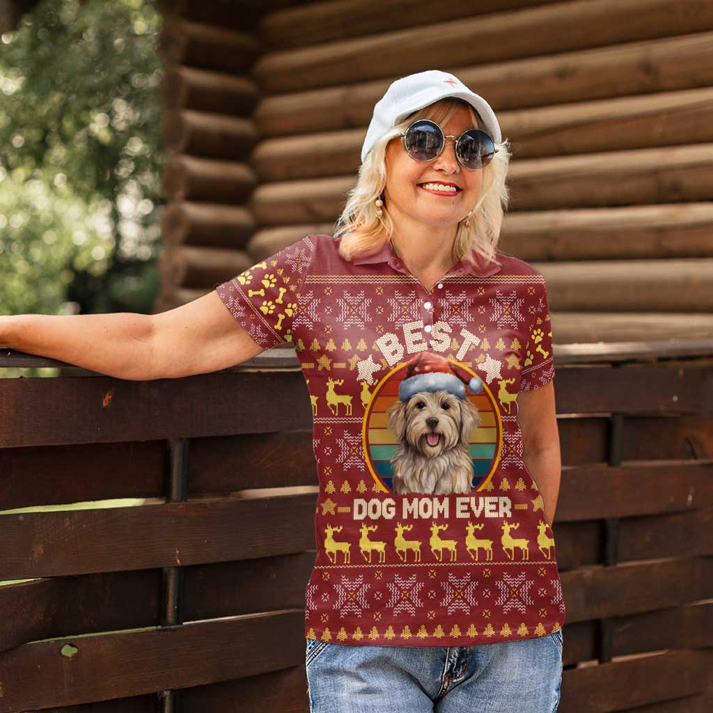 Havanese Best Dog Mom Christmas Women Polo Shirt Xmas Holiday Patterns - Wonder Print Shop