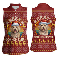 Havanese Best Dog Mom Christmas Women Sleeveless Polo Shirt Xmas Holiday Patterns - Wonder Print Shop