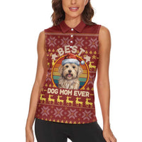 Havanese Best Dog Mom Christmas Women Sleeveless Polo Shirt Xmas Holiday Patterns - Wonder Print Shop